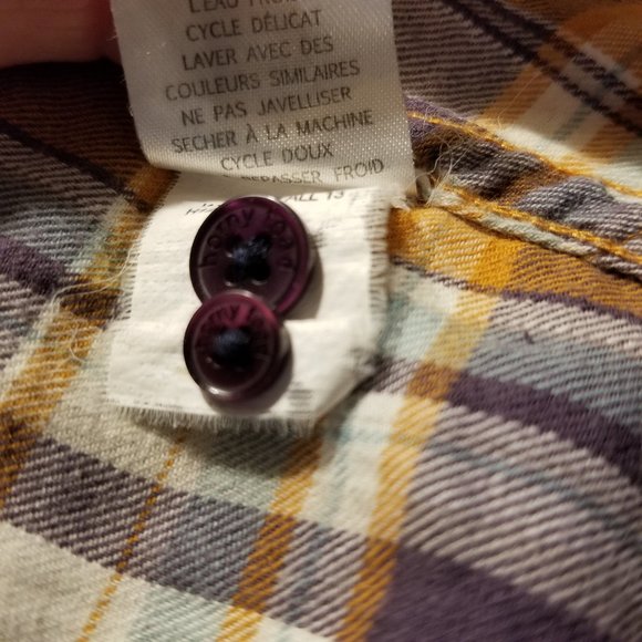 Horny Toad Long Sleeve Plaid Button Shirt Women's size S Burnt Orange and Brown - Picture 7 of 10